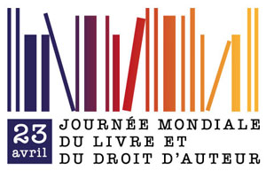 Logo de la Journe mondiale du livre et du droit d'auteur de l'UNESCO.