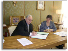 Signature de l'entente MCCCFDiocse de Sainte-Anne-de-la-Pocatire.