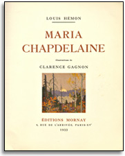 Page couverture du roman Maria Chapdelaine de Louis Hmon.